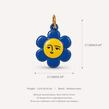 1/3pcs Quirky Mixed Pendant, Exquisite Cartoon Style, 18kpvd Gold Plated 316 Stainless Steel Material, Waterproof And Fade-Resistant, Suitable For DIY Creative Necklace, Bracelet, Earrings, Bag Chain, Keychain, Waterproof And Sweat-Resistant, Suitable For Daily Casual Wear - Multicolor - View 7