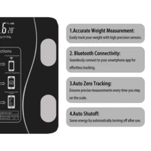 Smart Body Fat Scale, Bluetooth Smart LED Display Digital Weight Scale, Portable Body Composition Analyzer, Can Monitor BMI And Body Fat Percentage, Accurate Electronic Weight Scale, Suitable For Home, Bathroom, Dormitory, And Personal Health Care. - A - View 5