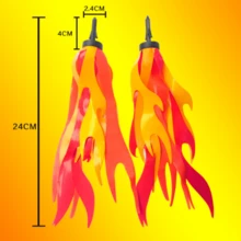 1 Pair Bicycle Flame Streamers, Scooter Tassel Streamers, Colorful Handlebar Decoration, Perfect For Outdoor Cycling And Bicycle Decoration, Birthday Party Gift - Multicolor - View 3