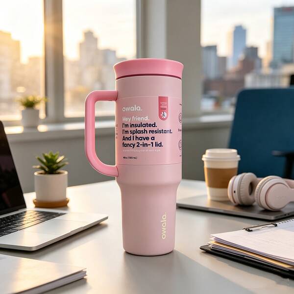 Owala 40oz Fruit Cup Stainless Steel Insulated Tumbler, Outdoor Portable Pop-Up Water Bottle, Insulated Sports Water Bottle With Straw, Suitable For Sports, Travel And School Physical Activities, Good Sealing, Portable, Flip Lid Design, Perfect For Cold And Hot Drinks, Coffee And Frozen Beverages