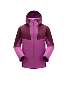 CAMEL CROWN Men's Single-Layer Hardshell Outdoor Jacket, Comfortable, Water-Repellent, And Lightweight Hiking Mountaineering Jacket Suitable For Spring - Sea Anemone Purple/Dark Cherry Red - View 4
