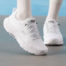 Skechers Women's GO RUN Series Breathable Flyknit Lightweight Non-Slip Cushioned Running Shoes - White - View 2
