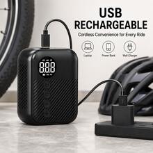 Carsun Mini Portable Electric Bike Air Pump, Wireless Tire Inflator, 150PSI Wireless Digital Display Version - 150g, Palm-Sized, Accurate Display - Automatic Shut-Off When Inflation Is Complete, Bike Accessory - Wireless - View 10