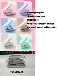 1pc Mini Manual Single Hole Round Hole Punch With Multiple Color Options, Suitable For Punching Holes In Loose-Leaf Paper, Archival Materials, DIY Cardboard, Notebooks And Journals, Ideal For Students And Office Workers - A - View 10