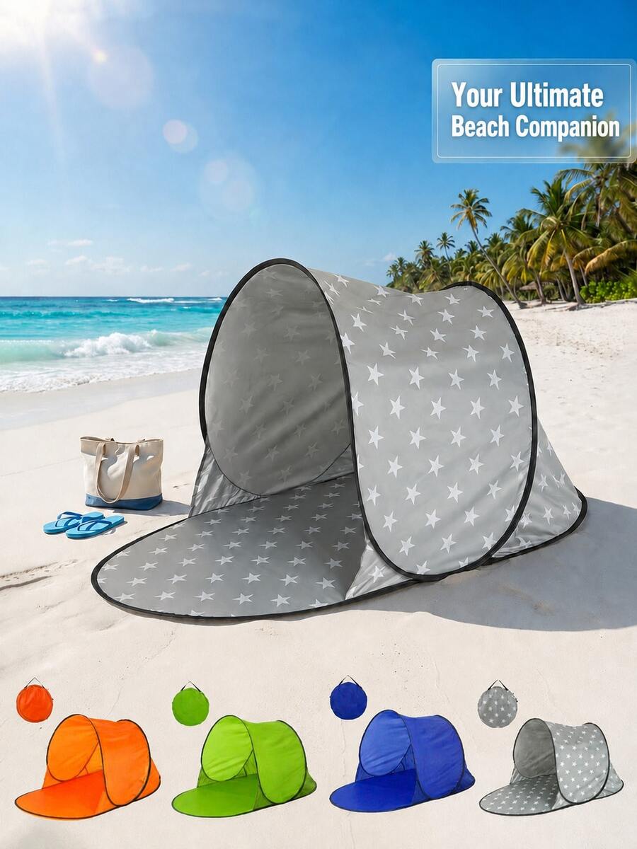 Quick-Open Beach Tent, UV Protection Sunshade Canopy, Lightweight Beach Pavilion, Outdoor Adventure Sun Shelter, Family Beach Essential, Music Festival Camping Gear, Backyard Shade, Sports Event Sun Protection, Emergency Sun Protection