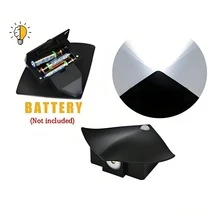 1/3pcs Battery Powered LED Stingray Shaped Wall Light, Warm/White Dual Color Self-Adhesive Wall Lamp, 3 Modes, Auto-Sensing Night Light, Bedside Socket Light, Suitable For Hallway And Bathroom, Home Wall Lighting Decor, Halloween Gift - Multicolor - View 9