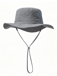 CAMEL CROWN 新款夏季防紫外線水桶帽，中性防曬帽，丹寧戶外帽，適合徒步，男女款皆適用 - 淺灰色 - 查看 1