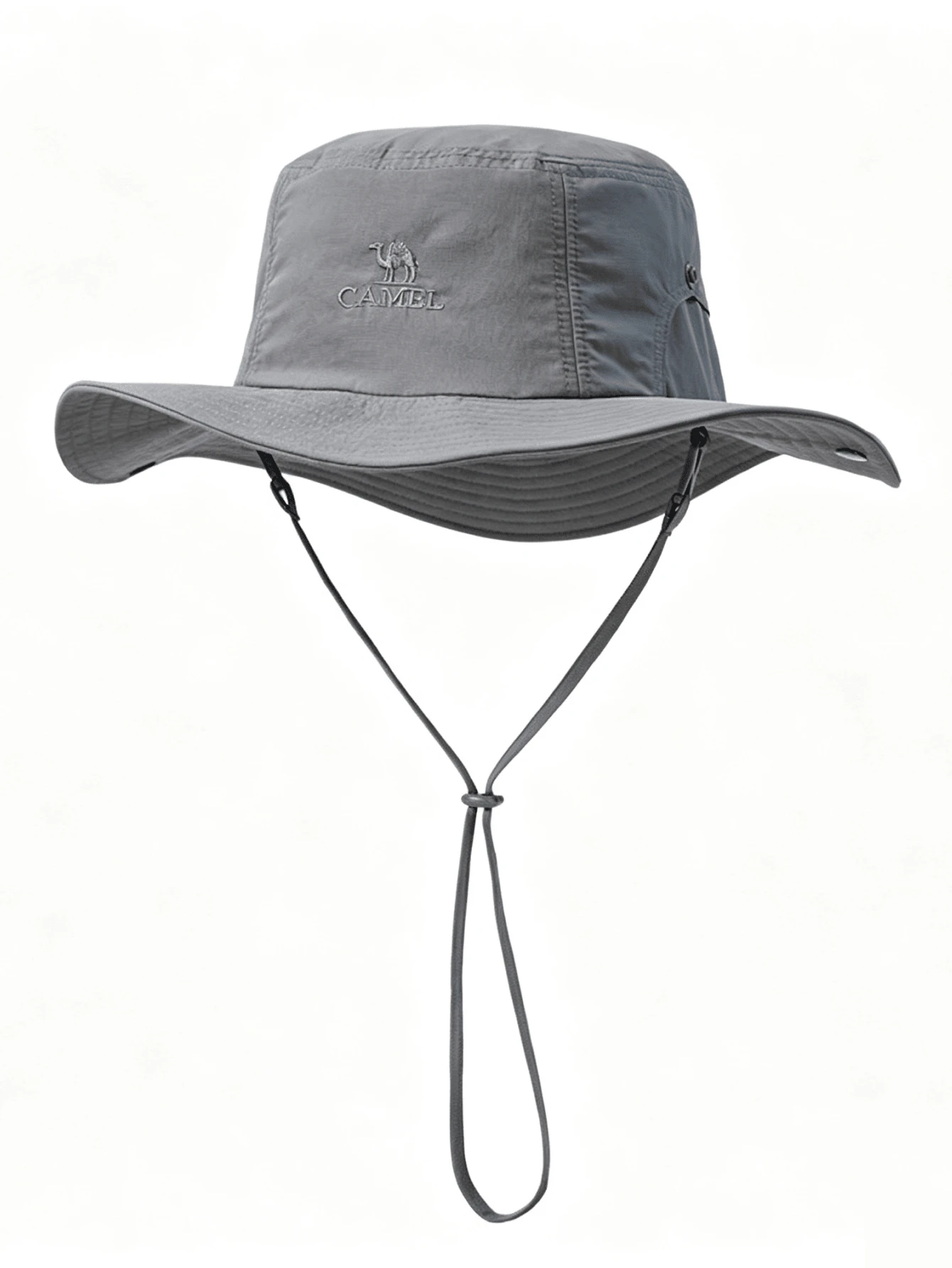 CAMEL CROWN 新款夏季防紫外線水桶帽,中性防曬帽,丹寧戶外帽,適合徒步,男女款皆適用 - 淺灰色 - 查看 1