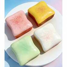 1pc Butter Toast Strawberry Cream & Matcha Thick Bread, Dense Soft Wax-Like Texture Squeezing Marshmallow, Soft Slow Rebound Stress Relief Squeeze Toy, Gift For Birthday And Graduation Season - Multicolor - View 18