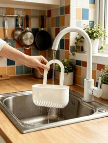 2pcs Kitchen Bathroom Sink Storage Basket Cleaning Tool Organizer - 2 Pieces - View 2