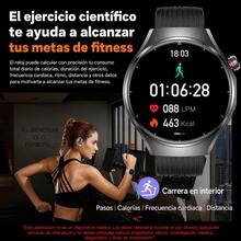 JIDITECH Reloj inteligente de alta gama con luz LED - Pantalla de zafiro de 1.53 pulgadas - Caja de titanio - Incluye 3 correas de diferentes estilos - Decenas de modos deportivos - Cientos de esferas digitales para elegir - El regalo ideal para cumpleaños y celebraciones. - PLATA-D - Ver 4