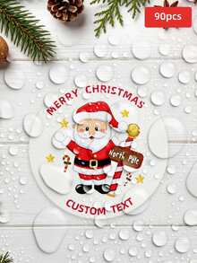 1/30/90/160pcs Customizable Round Stickers, Multi-Size Multi-Pattern Christmas Stickers, Waterproof And Oil-Proof, Suitable For Christmas Table Decoration, Christmas Tree Decoration, Envelopes, Gift Boxes Decoration, Customizable Christmas Elements, Suitable For Friends, Colleagues, Family, Boyfriend, Girlfriend, Suitable For Parties, Christmas, Anniversaries And Other Occasions - Multicolor - View 39