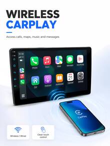 9 Inch Quad-Core Android Car Navigation, 2G+64G Car Navigation, Supports Apple CarPlay And Android Auto Radio Screen, With Mirroring Connection, Bluetooth 5.0, AUX, FM/AM Transmitter, GPS Wireless Carplay, Bluetooth Car Infotainment System - Upgraded Android Car Stereo Navigation System - View 3