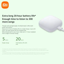 Xiaomi Redmi Buds 3 Global Version True Wireless Earbuds Bluetooth 5.2 12mm Driver IP54 Waterproof Semi-In-Ear Headphones 20H Total Playback Dual Mic Call Noise Cancelling Touch Control Sports Earphones - View 7