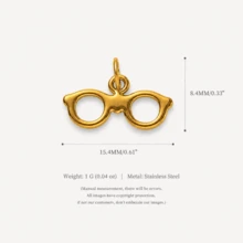 1pc Quirky Mixed Pendant, Exquisite Cartoon Style, 18kpvd Gold Plated 316 Stainless Steel Material, Waterproof And Fade-Resistant, Suitable For DIY Creative Necklace, Bracelet, Earring, Bag Chain, Keychain, Waterproof And Sweat-Resistant, Suitable For Daily Casual Wear - Multicolor - View 9