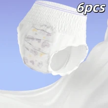6 pièces Serviettes hygiéniques inodores pour femmes jour & nuit, culottes de nuit anti-fuites fraîches pour soulager les règles avec serviettes hygiéniques détachables, culottes de règles ultra-fines et respirantes pour femmes - convient pour un port prolongé - Voir 10