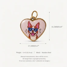 1/3pcs Quirky Mixed Pendant, Exquisite Cartoon Style, 18kpvd Gold Plated 316 Stainless Steel Material, Waterproof And Fade-Resistant, Suitable For DIY Creative Necklace, Bracelet, Earrings, Bag Chain, Keychain, Waterproof And Sweat-Resistant, Suitable For Daily Casual Wear - Multicolor - View 12