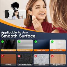 1pc Magnetic Phone Car Mount, Suction Cup Manual Magnetic Vacuum Suction Car Phone Holder, Strong Magnetic Grip, Double-Sided Vacuum Magnetic, 360° Hands-Free Foldable, Suitable For Video Watching And Navigation, Easy Installation - Multicolor - View 10