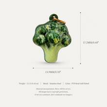 1pc Vintage Vegetable Pendant, Cute Retro Style, 18kpvd Gold Plated Stainless Steel Material, Waterproof And Fade-Resistant, Suitable For DIY Creative Necklace, Bracelet, Earring, Bag Chain, Keychain, Sweat-Resistant, Suitable For Daily Casual Wear - Multicolor - View 10