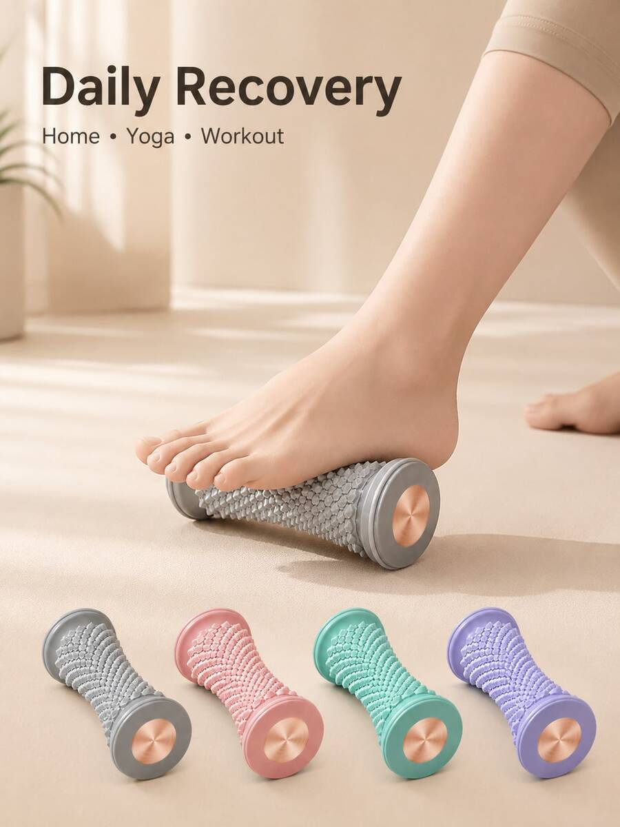 Foot Massage Roller, 3D Textured Deep Tissue Massager For Plantar Fasciitis Relief, Multi-Purpose Muscle Recovery Roller For Calves And Arms, Suitable For Yoga Exercise And Home Use