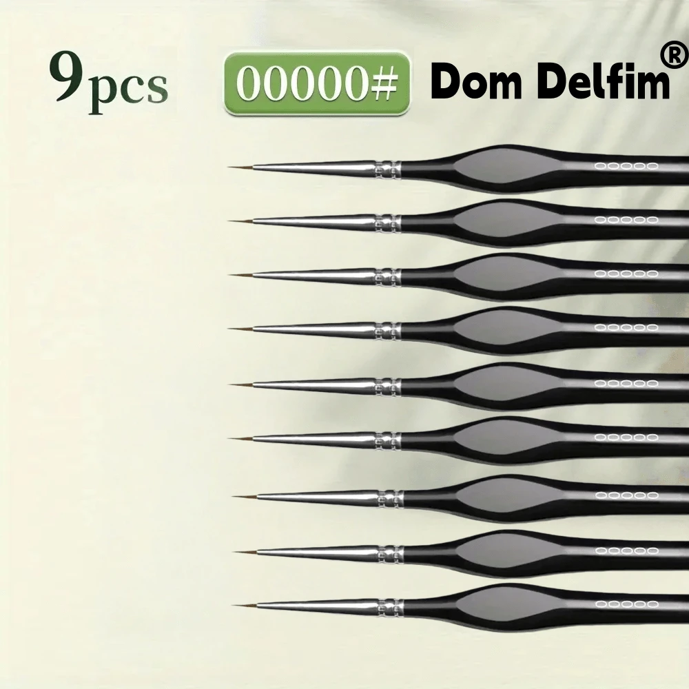 Dom Delfim 迷你細節刷子套組 9件組(黑色) - F - 查看 1