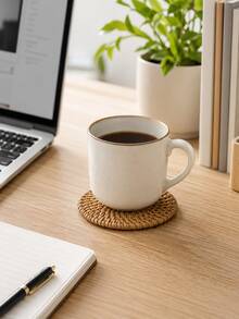 1pc/5pcs-1set Round Rattan Insulated Cup Coasters - Multicolor - View 9
