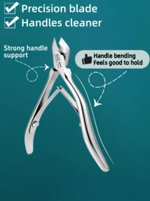 1 pezzo Pinza per cuticole stile russo ultra-affilata - Strumento di precisione per manicure e pedicure, utilizzato per rimuovere la pelle morta, lama in acciaio inossidabile, design portatile, senza fragranza, cura della pelle, tagliaunghie, pinza per cuticole, tagliaunghie per dita dei piedi, forbici per cuticole precisione - Adatto per casa, salone di unghie, spa per i piedi - Cura delle unghie, essenziale per spa per i piedi, manico ergonomico, durevole, strumento di bellezza essenziale per la casa - Multicolore - Visualizzare 6