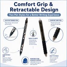 Erasable Gel Pen Set, 6 Retractable Pens (Black, Blue, Red) With 15 Replacement Refills And 1 Blue Eraser, Smooth Writing Clickable Pens With Replaceable Refills, Suitable For School, Office, Home Study, Journaling And Planning - Multicolor - View 4