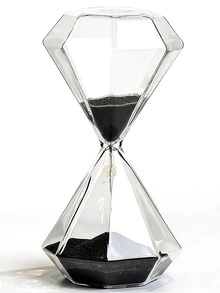1pc 5-Minute , Elegant Timer Decor, Suitable For Home, Bedroom, Office Desk, Study And Holiday Gifts - Black - View 1