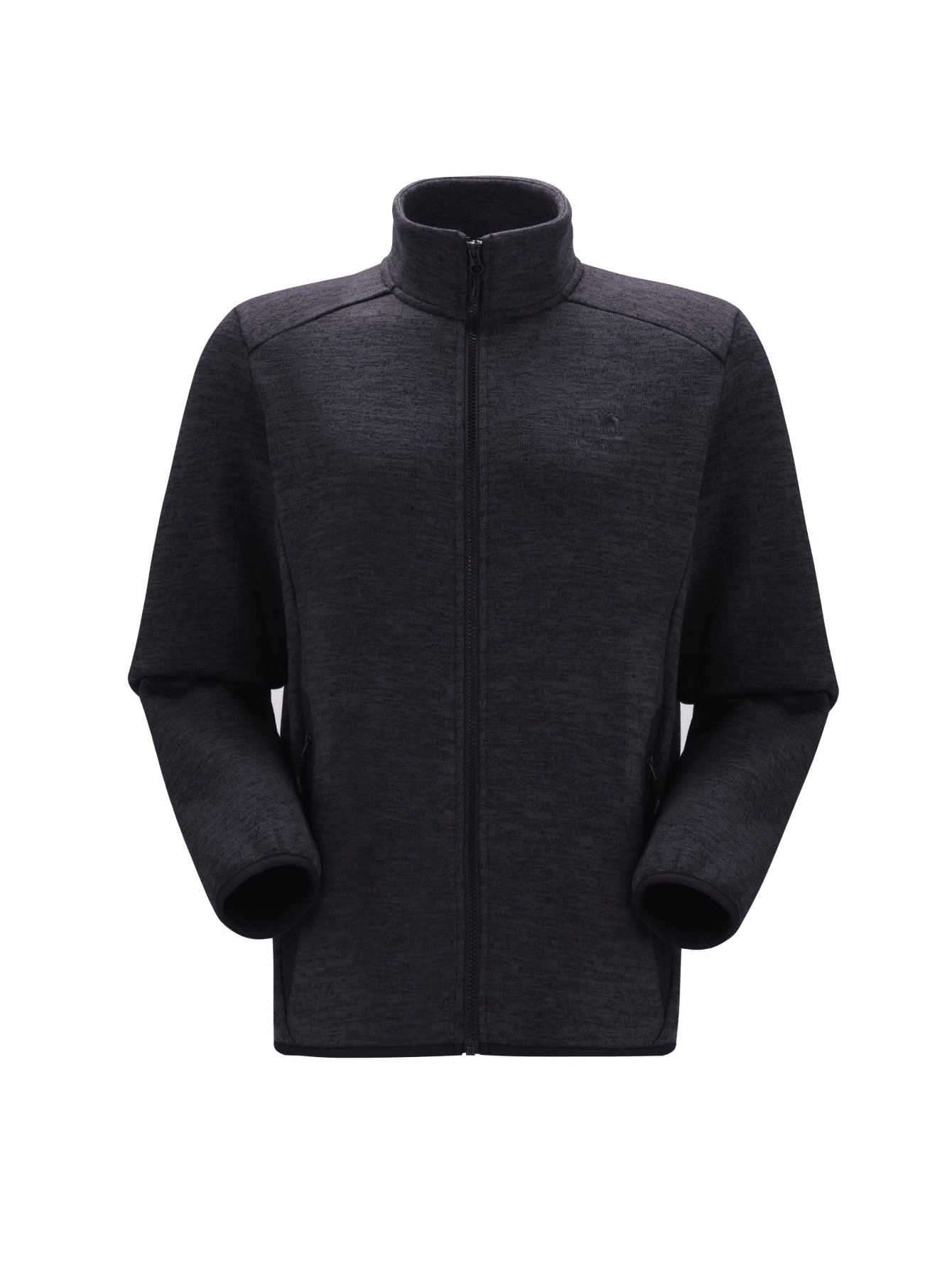 CAMEL CROWN Men's Outdoor Fleece Jacket Stand Collar Windproof Thin Fleece Keep Warm Sports Jacket Sweatshirt Lining - Phantom Black - View 1