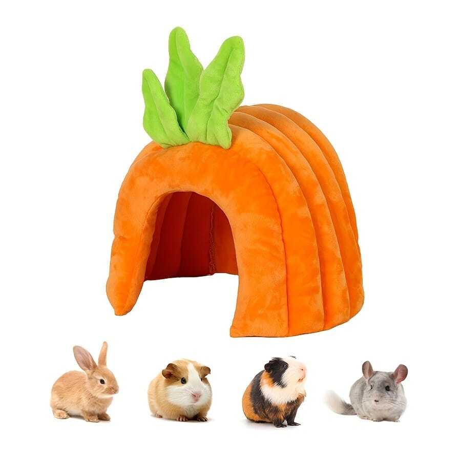 ITANDME Guinea Pig Bed Guinea Pig Hideout Rabbit Hideout Adorable Shaped Small Pet Hideout Comfortable, Pressure-Resistant, Bottomless, Easy To Clean Small Animal Bed & Small Animal Hideout Suitable For Squirrels, Hedgehogs, Dwarf Bunnies,Guinea Pigs
