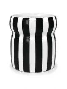1pc Striped Multi-Function Storage Cup, Large Capacity Toothbrush, Toothpaste, Makeup Brush And Cosmetic Organizer, Suitable For Bathroom Vanity, Dressing Table And Desktop Storage - 1PC - View 13