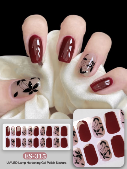 Cross-Border New Arrival Semi-Cured Gel Summer Toe Nail Stickers, Glitter Flash Design, In Stock Wholesale, Waterproof & Long-Lasting