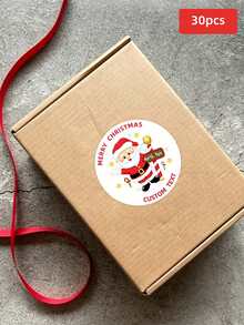1/30/90/160pcs Customizable Round Stickers, Multi-Size Multi-Pattern Christmas Stickers, Waterproof And Oil-Proof, Suitable For Christmas Table Decoration, Christmas Tree Decoration, Envelopes, Gift Boxes Decoration, Customizable Christmas Elements, Suitable For Friends, Colleagues, Family, Boyfriend, Girlfriend, Suitable For Parties, Christmas, Anniversaries And Other Occasions - Multicolor - View 51