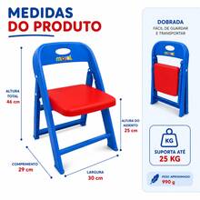Cadeirinha Infantil Dobrável Criança Compacta Portátil Até 25kg Azul Rosa Vermelha Cadeirinha Portátil Infantil Para Atividades Refeições E Lazer Dobrável Colorida 25kgs Cadeirinha Para Crianças Pequenas Dobrável Leve Compacta Uso Diário Até 25kg Coloridas - Rosa chiclete - Visão 6