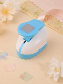 1PC Creative Stamp Pattern Portable Manual Puncher, Suitable For Scrapbooking, DIY Card Making, Photo Albums, And Paper Crafts, Paper Cutting Tool (Blue, Pink) - Single Piece - View 14