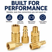 14-Piece Brass Air Coupler And Plug Kit, 1/4-Inch NPT Fittings - 14 PCS - View 8