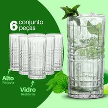 Jogo De Copos Vega 360 Ml 6 Peças 7,2x14,6cm - Branco - Visão 7