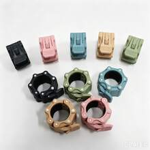 50mm Barbell Safety Lock Clips Color Plastic Spring Collars Barbell Shaft Fixed Buckle Accessories 50mm Magnetic Snap Fastener - Multicolor - View 5