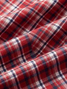 Camisa Impala Manga Larga- Estilo Vaquero - Para Hombre - Composición 50% Poliéster 50% Algodón - Diseño Cuadros Variados - Rojo - Ver 4