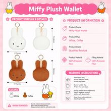 MIFFY MIFFY Gantungan Kunci Dompet Koin Plush, Dompet Mini Resleting Boneka Kelinci Lucu, Tempat Kartu dan Kotak Earphone Kelinci yang Menggemaskan, Gantungan Kunci Tas Lembut, Hadiah Natal, Cocok untuk Anak Perempuan, Anak-anak, Remaja, Hadiah Natal dan Ulang Tahun - MultiWarna - View 3