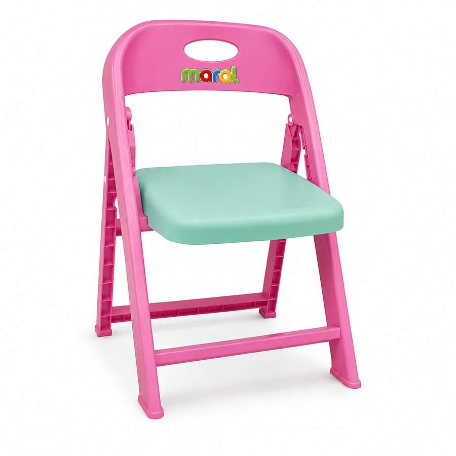 Cadeirinha Infantil Dobrável Criança Compacta Portátil Até 25kg Azul Rosa Vermelha Cadeirinha Portátil Infantil Para Atividades Refeições E Lazer Dobrável Colorida 25kgs Cadeirinha Para Crianças Pequenas Dobrável Leve Compacta Uso Diário Até 25kg Coloridas - Rosa chiclete - Visão 1