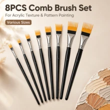Dom Delfim Graphic Artist Brush Set - 8 Leaf-Shaped Brushes - 8-pack Leaf Pens - View 3