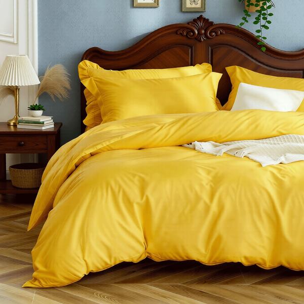 Solid-Color Bedding Sets Are Available In Twelve Color Options. Made Of Ultra-Soft And Ultra-Fine Fiber Materials, They Are Lightweight, Breathable, And Do Not Wrinkle Easily, Suitable For Use In Homes, Hotels, And Dormitories.