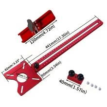 3-In-1 Multifunctional Aluminum Woodworking Carving Machine Desktop Clamp, With Adjustable Slot Bracket, Base And Guide Rail, Precision Circular Cutting And Milling Tool, Suitable For DIY Woodworking Projects - A - View 9