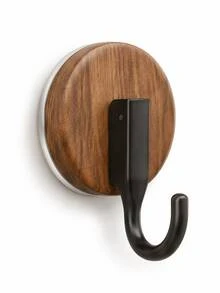 Walnut Wood Grain Suction Cup Hook, Bathroom Decor Accessory Wall Hook Door Hook, Heavy Duty Removable Wall Hook, No Drill Waterproof Suction Cup Hook, Suitable For Bathroom Kitchen Entryway, Key Rack Door Hook - Multicolor - View 13