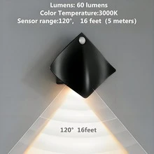 1/3pcs Battery Powered LED Stingray Shaped Wall Light, Warm/White Dual Color Self-Adhesive Wall Lamp, 3 Modes, Auto-Sensing Night Light, Bedside Socket Light, Suitable For Hallway And Bathroom, Home Wall Lighting Decor, Halloween Gift - Multicolor - View 7