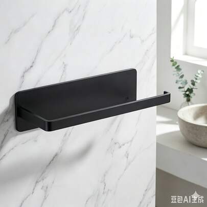 No-Drill Adhesive Kitchen Paper Towel Holder, Wall-Mounted Paper Towel Rack For Bathroom And Kitchen