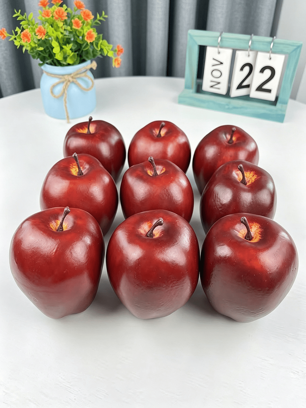 5/3/1pc Artificial Fruit Foam Plastic Apple,Decorative Fake Red Apple,For Christmas Gift,Table Decorations,Room,Wall,Bathroom,Home,Office,Bedroom Decor,Fake Plants,Wedding,Living Room Decor,Garden Decor Outdoor,Christmas Home Decor