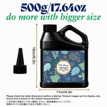 500g/1000g 大容量 UV 樹脂 - 水晶透明、快速固化、耐刮損 | 適用於大型 DIY 藝術項目、珠寶鑄造與模具 - 青檸色 - 查看 7